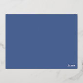 Create Your Own gray blue editable 箔シーズンポストカード (裏面)