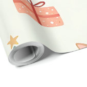 Create Your Own Green Kawaii Christmas Animals ラッピングペーパー (ロールコーナー)