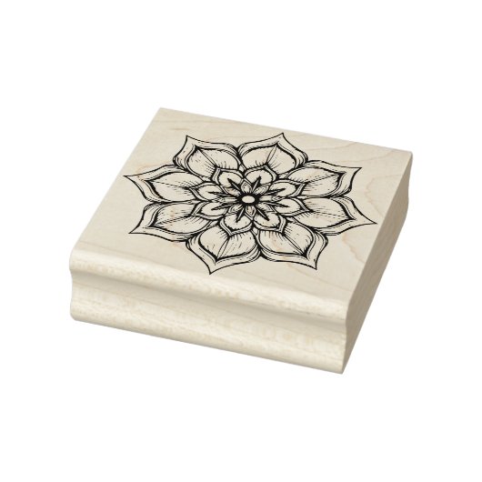 Create Your Own Hand Drawn Mandala Flower Blossom ラバースタンプ (スタンプ)