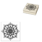 Create Your Own Hand Drawn Mandala Flower Blossom ラバースタンプ (押印)