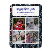 Create your own Happy New Year photo collage マグネット (縦)
