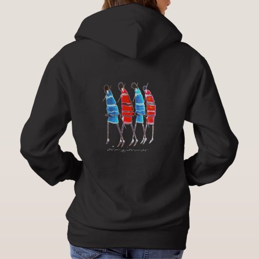 create your own: Happy People Maasai Warriors Walk パーカ (裏面)