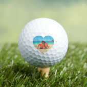 Create Your Own Heart Photo Stamps Golf Balls Gift ゴルフボール (インサイチュ 木)