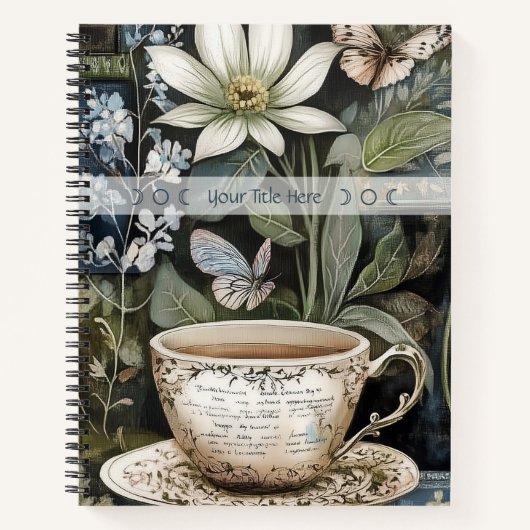 Create Your Own Herbal Tea Floral Botanical ノートブック (正面)