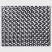 Create Your Own Hygge Silver, White, Gold Stars ラッピングペーパー (フラット)