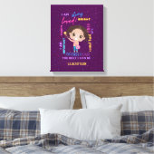 Create Your Own I AM - Girl 前向き Configtions キャンバスプリント (インサイチュ (寝室))