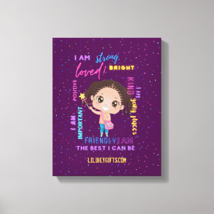 Create Your Own I AM - Girl 前向き Configtions キャンバスプリント