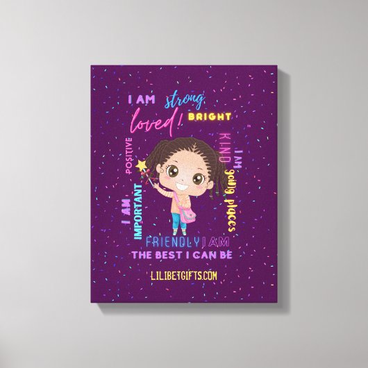Create Your Own I AM - Girl 前向き Configtions キャンバスプリント (正面)