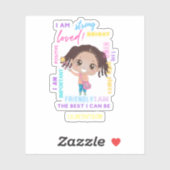 Create Your Own I AM - Girl 前向き Configtions シール (シート)