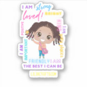 Create Your Own I AM - Girl 前向き Configtions シール (正面)