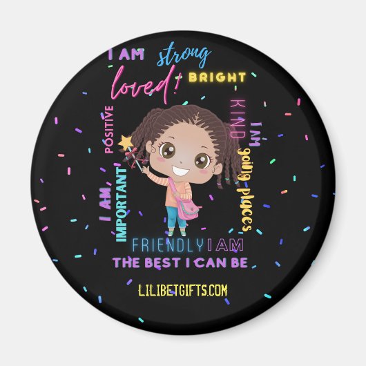 Create Your Own I AM - Girl 前向き Configtions マグネット (正面)