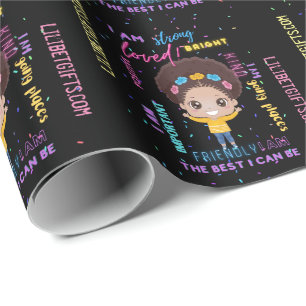 Create Your Own I AM - Girl 前向き Configtions ラッピングペーパー