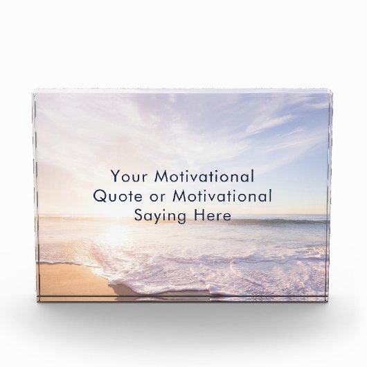 Create Your Own Inspirational Custom Quote Beach  フォトブロック (正面)
