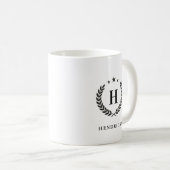 Create Your Own Intel Monogram With Laurel wreaths コーヒーマグカップ (正面右)