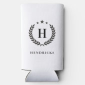 Create Your Own Intel Monogram With Laurel wreaths スリム缶クーラー (裏面)