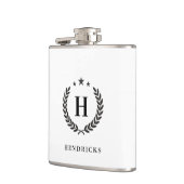 Create Your Own Intel Monogram With Laurel wreaths フラスク (左)