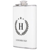 Create Your Own Intel Monogram With Laurel wreaths フラスク (左)