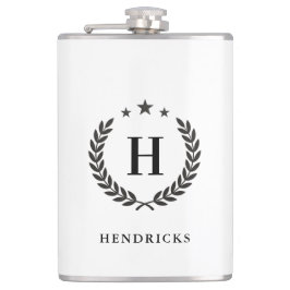 Create Your Own Intel Monogram With Laurel wreaths フラスク