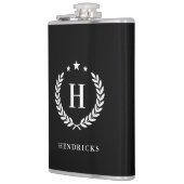 Create Your Own Intel Monogram With Laurel wreaths フラスク (左)