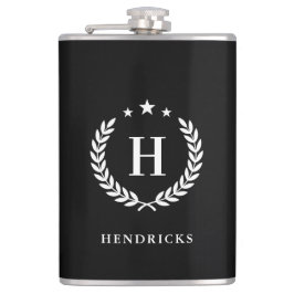 Create Your Own Intel Monogram With Laurel wreaths フラスク