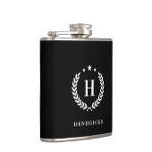 Create Your Own Intel Monogram With Laurel wreaths フラスク (右)