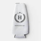 Create Your Own Intel Monogram With Laurel wreaths ボトルクーラー (正面)