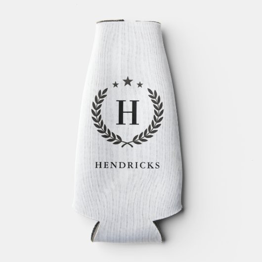 Create Your Own Intel Monogram With Laurel wreaths ボトルクーラー (正面)