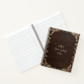 Create Your Own Ivory Lace Faux Brown Leather ノートブック (内部)