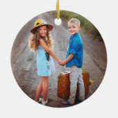 Create Your Own Kids Photo Christmas セラミックオーナメント (裏面)
