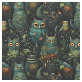 Create Your Own Kooky Goblins Black ファブリック (クローズアップ)