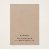 Create your own Kraft Jewelry Earring Display Card (裏面)