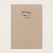 Create your own Kraft Jewelry Earring Display Card (正面)