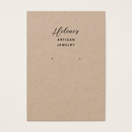Create your own Kraft Jewelry Earring Display Card (正面)