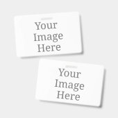 create your own landscape pvc plastic badge バッジ (正面＆裏面)