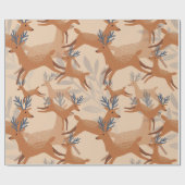 Create Your Own Leaping Deer ラッピングペーパー (フラット)