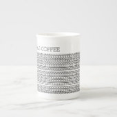 Create Your Own Long Hidden Message 148BW Novelty ボーンチャイナマグカップ (正面)