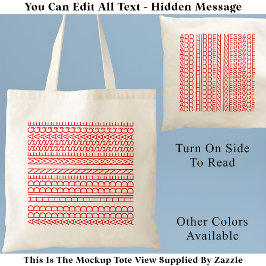 Create Your Own Long Hidden Message 148R Novelty トートバッグ