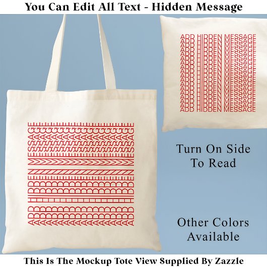 Create Your Own Long Hidden Message 148R Novelty トートバッグ
