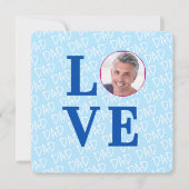 Create Your Own LOVEパパFather Daddy Photo Square カード (正面)