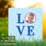 Create Your Own LOVEパパFather Daddy Photo Square カード<br><div class="desc">自分の愛のパパを作成する，父，パパ写真スクエアカード，父の誕生日カード。おパーソナライズされた父様の祝パパに対する愛のカード。</div>
