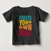 Create Your Own Magic – Motivational Typography ベビーTシャツ (正面)