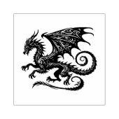 Create Your Own Medieval Filigree Dragon ラバースタンプ (インプリント)