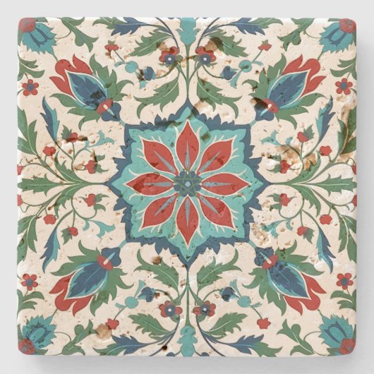 Create Your Own Mediterranean Ornamental Yule ストーンコースター (正面)