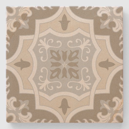 Create Your Own Mediterranean Ornamental Yule ストーンコースター (正面)