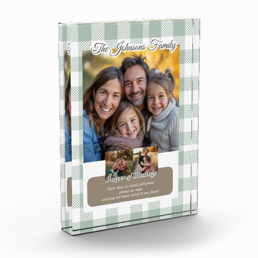 Create your own Message Sage Green Family フォトブロック (左)