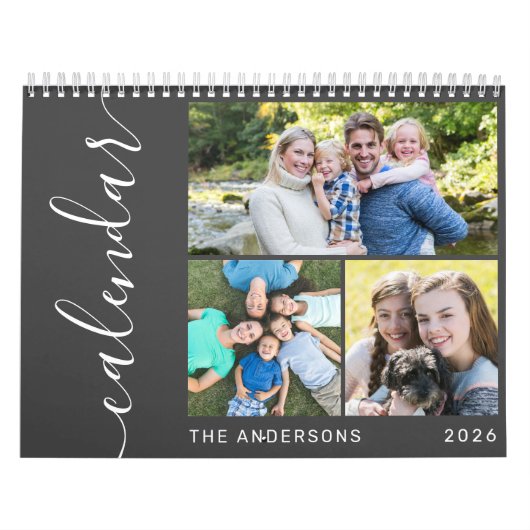 Create Your Own Minimal 3 Photos Collage Script カレンダー (カバー)