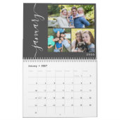 Create Your Own Minimal 3 Photos Collage Script カレンダー (1月 2027)