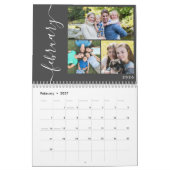 Create Your Own Minimal 3 Photos Collage Script カレンダー (2月 2027)