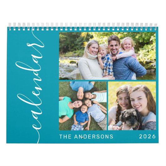 Create Your Own Minimal 3 Photos Collage Script カレンダー (カバー)