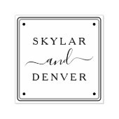 Create Your Own Minimalist Script Couple's Name  セルフインキングスタンプ (デザイン)